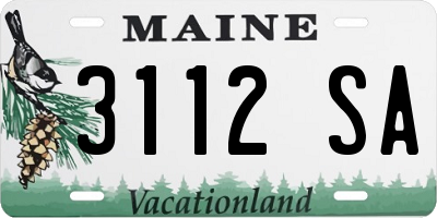 ME license plate 3112SA