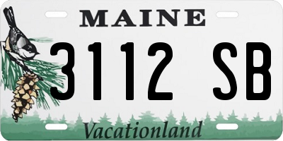 ME license plate 3112SB