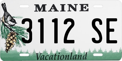 ME license plate 3112SE