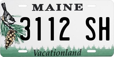 ME license plate 3112SH