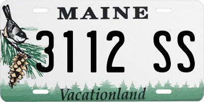 ME license plate 3112SS