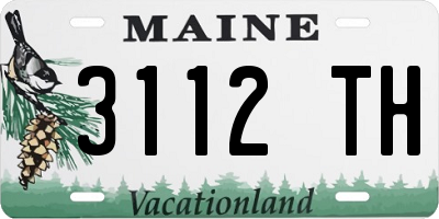 ME license plate 3112TH