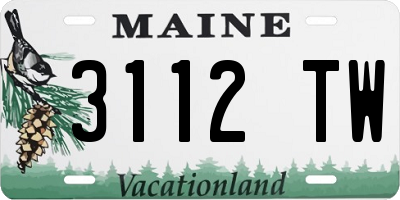 ME license plate 3112TW