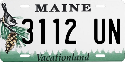 ME license plate 3112UN
