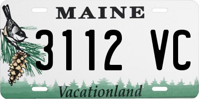 ME license plate 3112VC