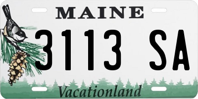 ME license plate 3113SA