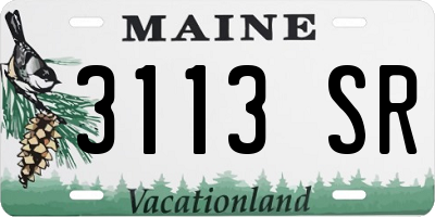 ME license plate 3113SR