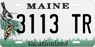 ME license plate 3113TR