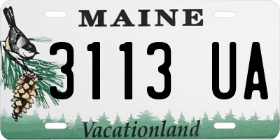 ME license plate 3113UA