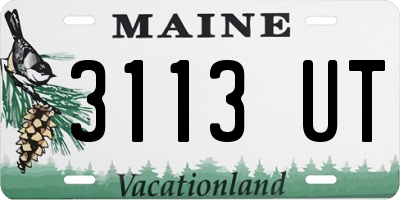 ME license plate 3113UT