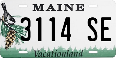 ME license plate 3114SE