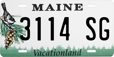 ME license plate 3114SG