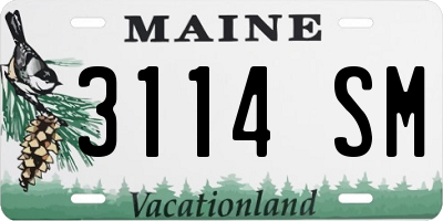 ME license plate 3114SM