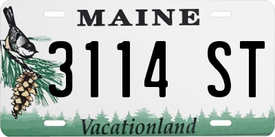 ME license plate 3114ST