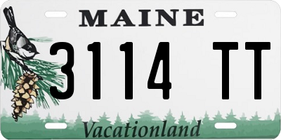 ME license plate 3114TT