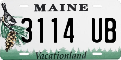 ME license plate 3114UB