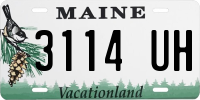 ME license plate 3114UH