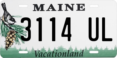 ME license plate 3114UL