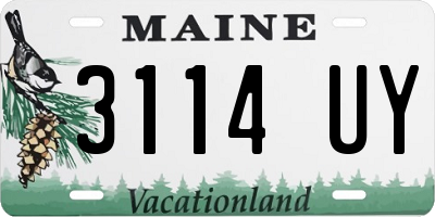 ME license plate 3114UY