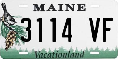 ME license plate 3114VF