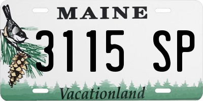 ME license plate 3115SP