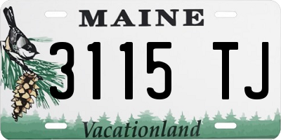 ME license plate 3115TJ