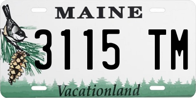 ME license plate 3115TM