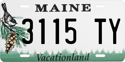 ME license plate 3115TY
