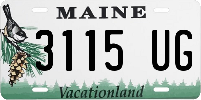 ME license plate 3115UG