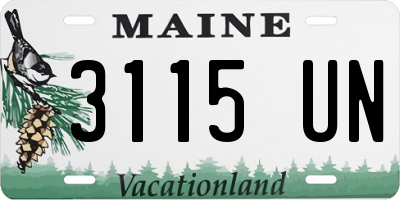 ME license plate 3115UN
