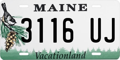 ME license plate 3116UJ