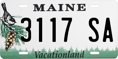 ME license plate 3117SA