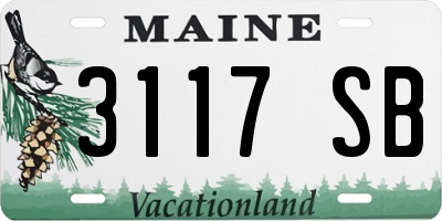 ME license plate 3117SB