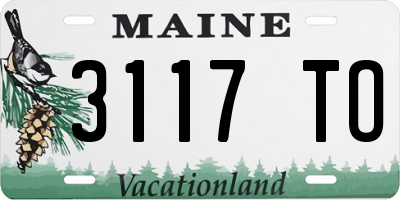 ME license plate 3117TO