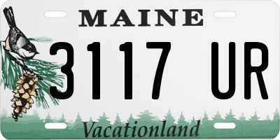 ME license plate 3117UR