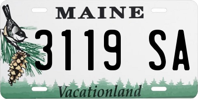 ME license plate 3119SA