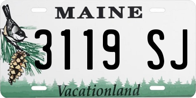 ME license plate 3119SJ