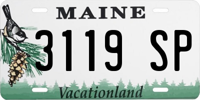 ME license plate 3119SP