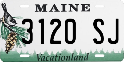 ME license plate 3120SJ