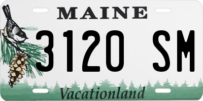 ME license plate 3120SM
