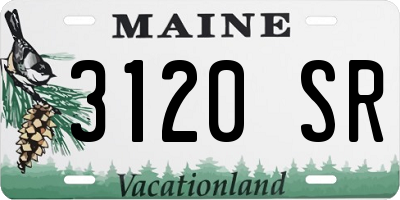 ME license plate 3120SR