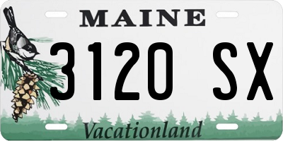 ME license plate 3120SX