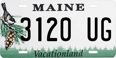 ME license plate 3120UG