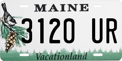 ME license plate 3120UR