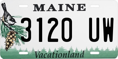 ME license plate 3120UW