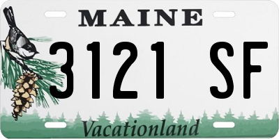 ME license plate 3121SF