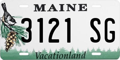 ME license plate 3121SG
