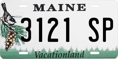 ME license plate 3121SP