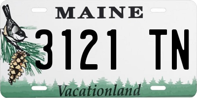 ME license plate 3121TN