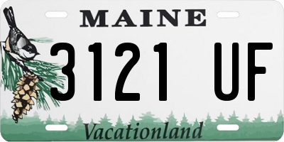 ME license plate 3121UF